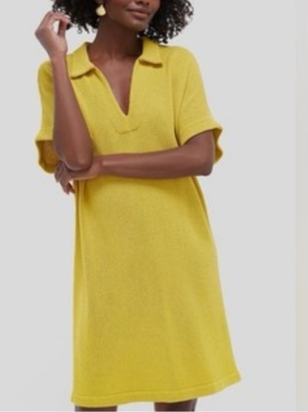 Pomander Place for Tuckernuck Maren Mini Polo Dress in lemongrass knit